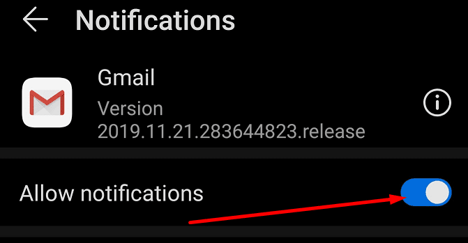 gmail permite notificaciones
