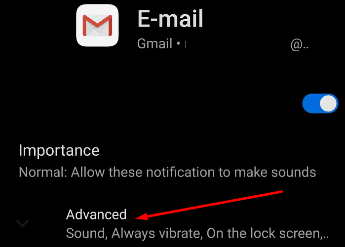 configuración avanzada de notificaciones de gmail