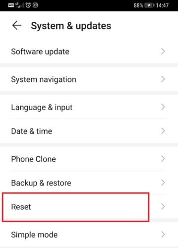 restablecer huawei mate 20