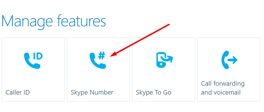 skype administrar las características del número de skype