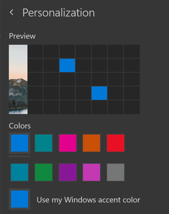 Color de fondo del calendario de Outlook