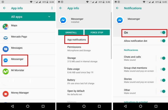 Cómo administrar las notificaciones persistentes de Android