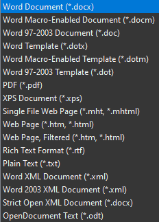 Cómo cambiar el tipo de archivo predeterminado en Word