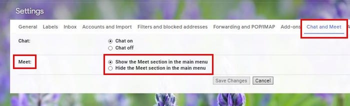 Cómo eliminar Google Meet de la barra lateral de Gmail