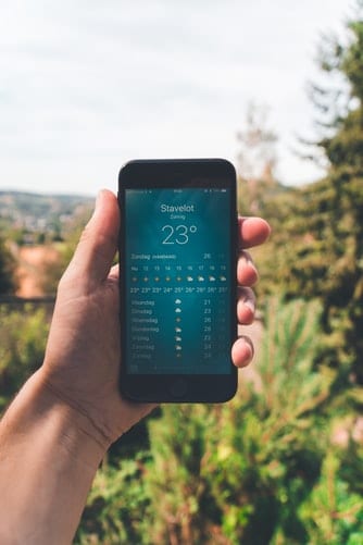 Definición de mensajes de texto meteorológicos para su teléfono inteligente
