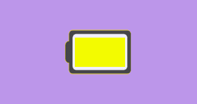 El icono de la batería del iPhone / iPad es amarillo