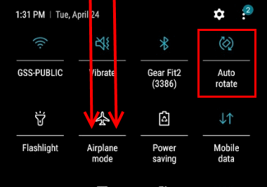 Galaxy S9: habilitar / deshabilitar la rotación de la pantalla