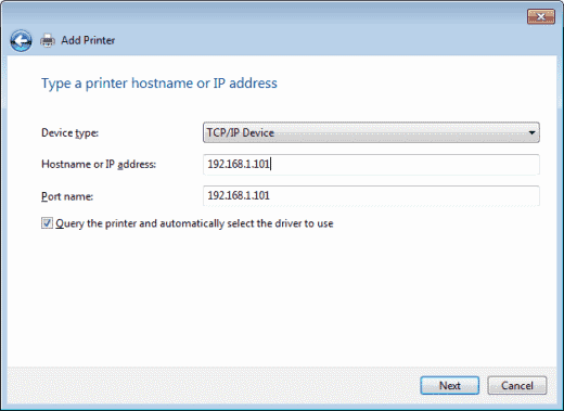 Instale la impresora en Windows 10 usando la dirección IP