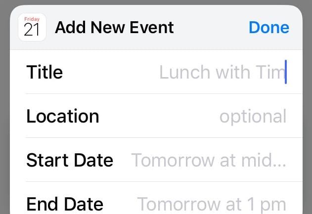 No se puede eliminar el evento del calendario en iOS