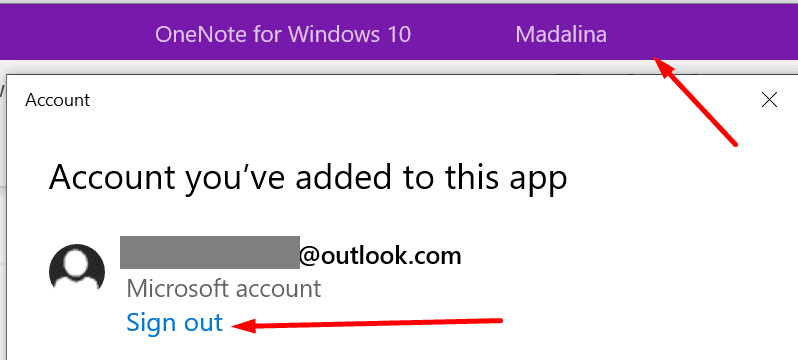 desconexión onenote