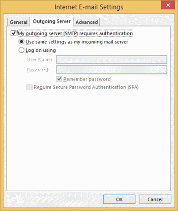 Configuración del servidor saliente de Outlook Yahoo IMAP
