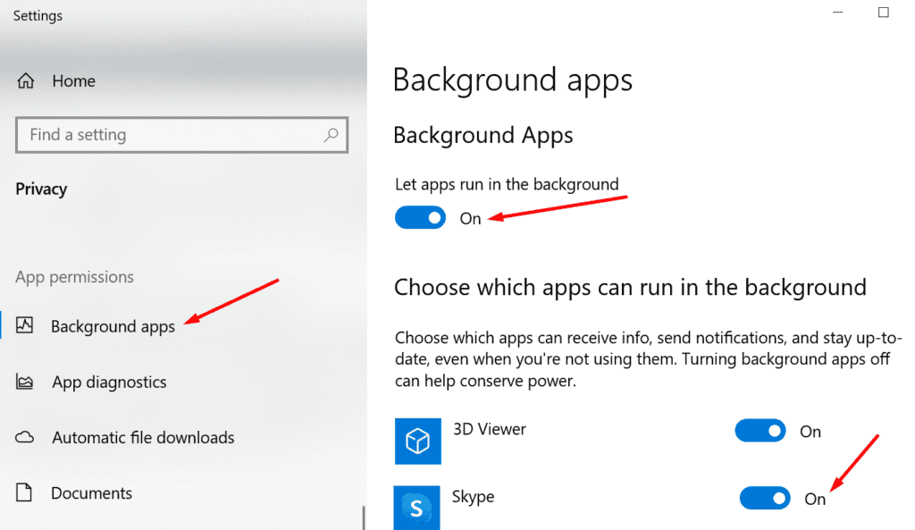 no skype menu bar windows 10