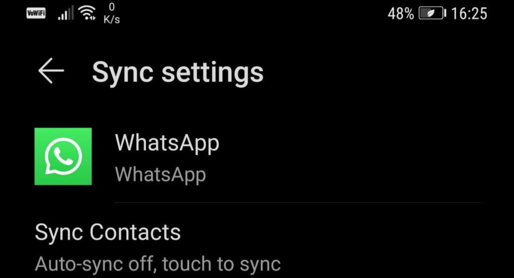 sincronizar contactos de whatsapp