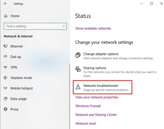 Windows 10: conectado a WiFi, sin parche de Internet