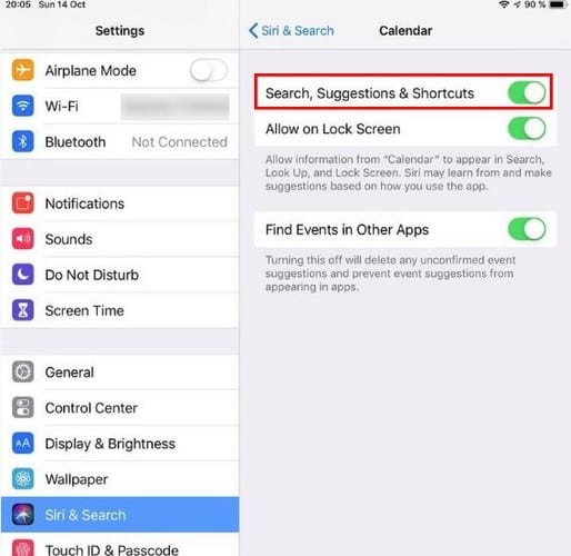 iOS: eliminar sugerencias de la aplicación Siri