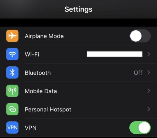 iPhone: cómo apagar la VPN