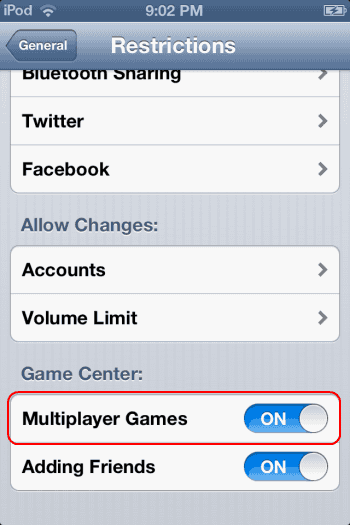 iPhone y iPad: corrige "Multijugador no disponible: no puedes jugar juegos multijugador en este dispositivo".