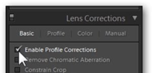 Lens-Correction habilitar profile