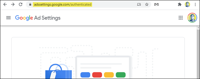 página de configuración de anuncios de Google