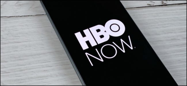 El logotipo de HBO NOW en un teléfono inteligente.