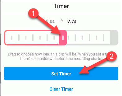 temporizador de carrete de instagram