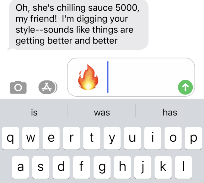 Insertar un emoji en Mensajes de Apple