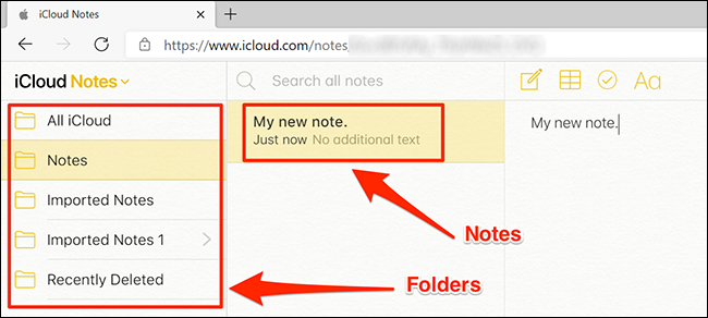 Ver notas de iCloud en Windows 10