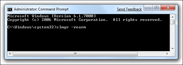 Restablecimiento de Windows 7 slmgr