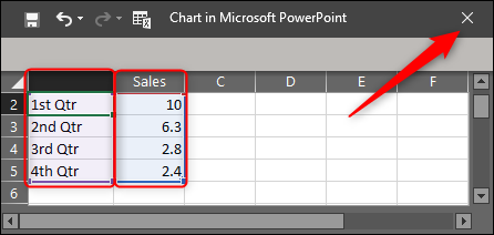 hoja de cálculo de Excel