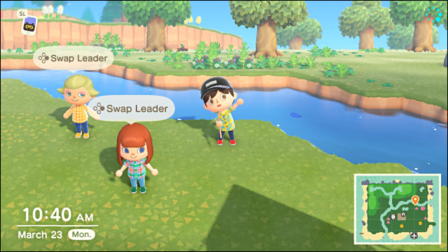 Cambia de líder en el modo Party Play en Animal Crossing: New Horizons