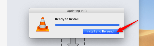 Reinicie VLC después de actualizar en una Mac