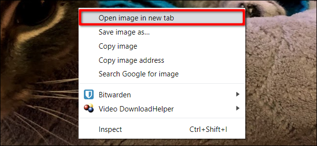 Chrome Abre la imagen en una pestaña nueva