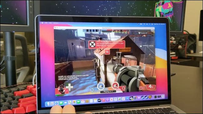 La versión de Windows de Team Fortress 2 que se ejecuta en un Mac M1 a través de CodeWeavers CrossOver.