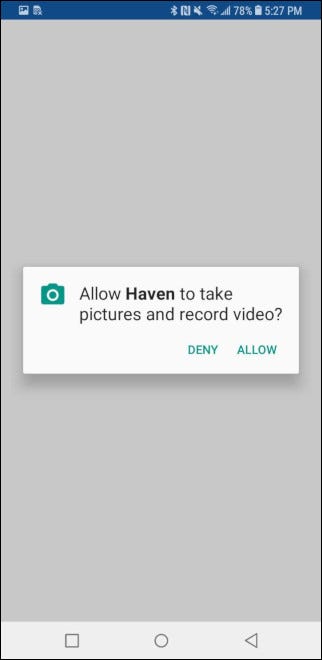 Image Haven y aviso de grabación de video en Android