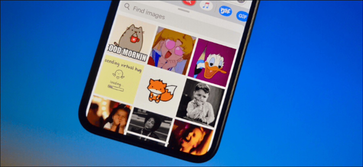 Usuario que usa la aplicación GIF iMessage como alternativa a GIPHY