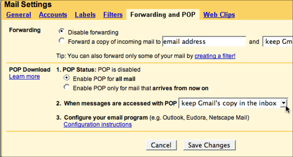 Agregue su cuenta de Gmail a Outlook 2007