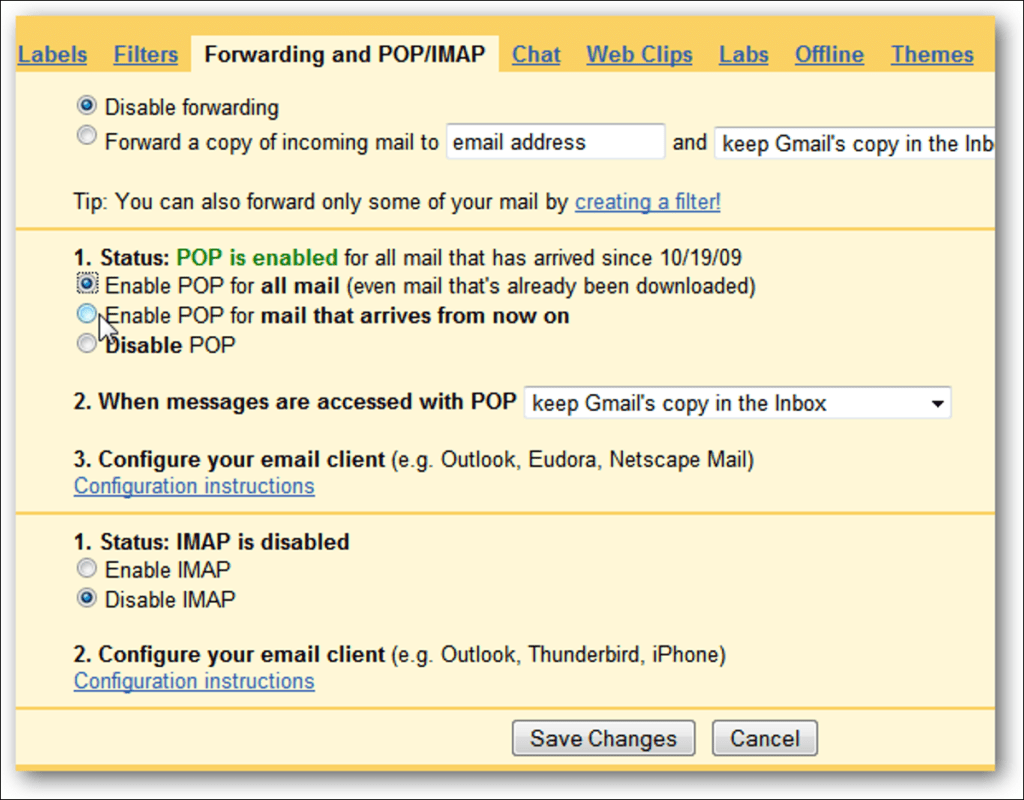 Agregue su cuenta de Gmail a Outlook 2010 usando POP