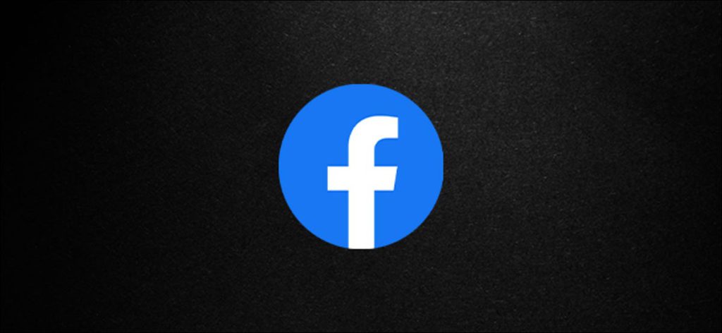 Logotipo de Facebook con fondo en modo oscuro