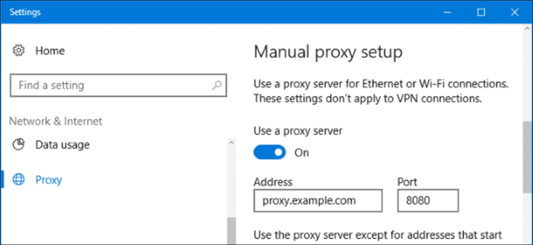 Cómo configurar un servidor proxy en Windows