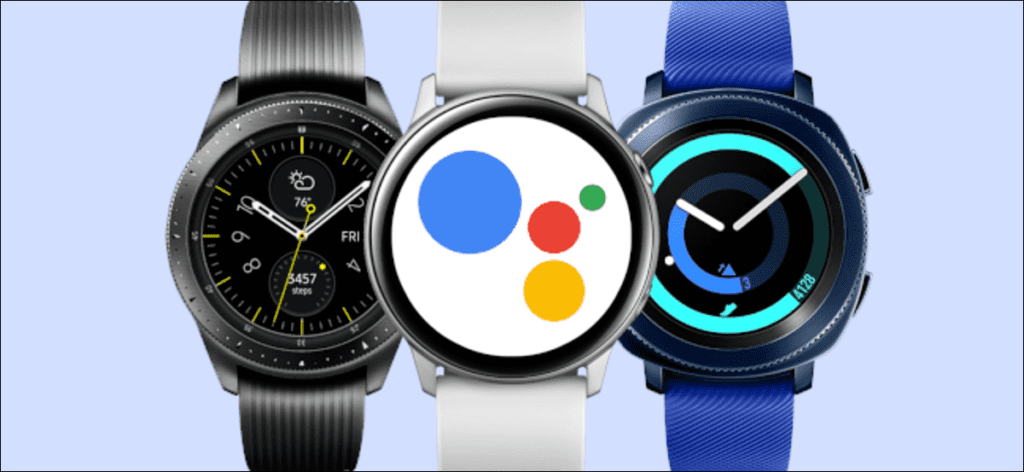 Asistente de Google ejecutándose en un reloj inteligente Samsung.