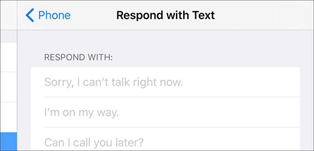 Cómo personalizar los mensajes de "Responder por SMS" a las llamadas en el iPhone