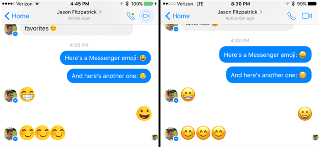 Cómo reemplazar Emoji en Facebook Messenger con el sistema iOS Emoji