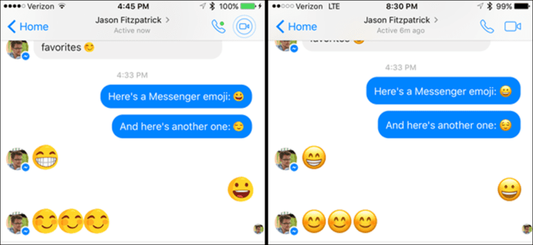 Cómo reemplazar Emoji en Facebook Messenger con el sistema iOS Emoji