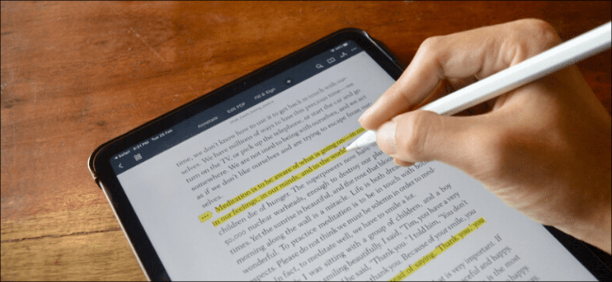 Resalte y anote PDF en iPad Pro con Apple Pencil