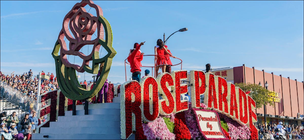 Carroza del desfile de rosas