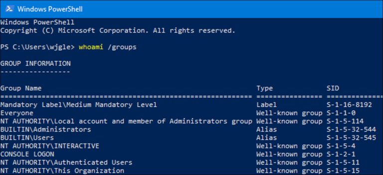 Cómo ver a qué grupos pertenece su cuenta de usuario de Windows