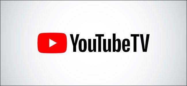 Logotipo de YouTube TV sobre fondo blanco.