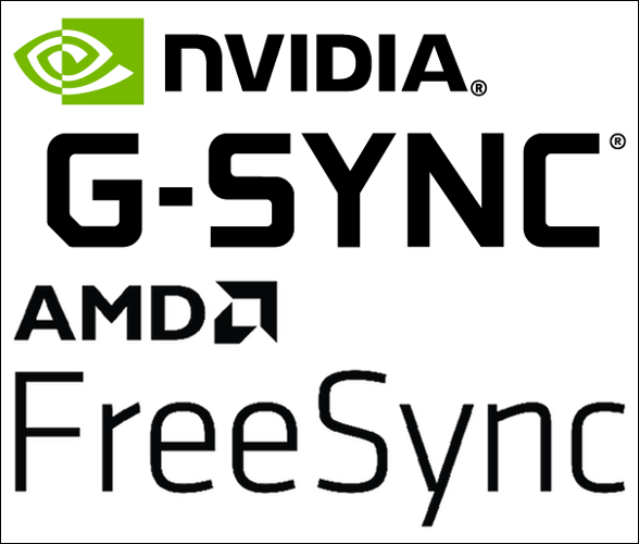 Logotipos de NVIDIA G-Sync y AMD FreeSync.