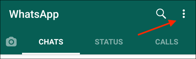 Presiona el botón Menú de WhatsApp en Android