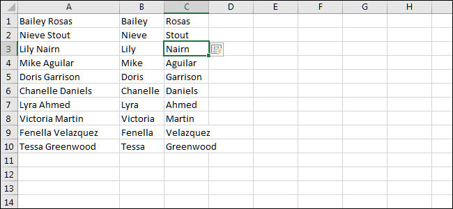 completar automáticamente el apellido